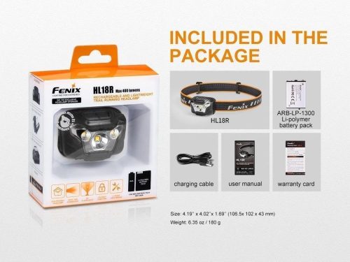 fenix HL18R headlamp included